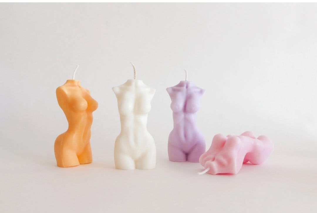 Candela busto donna, profumata in cera di soia Body Shame