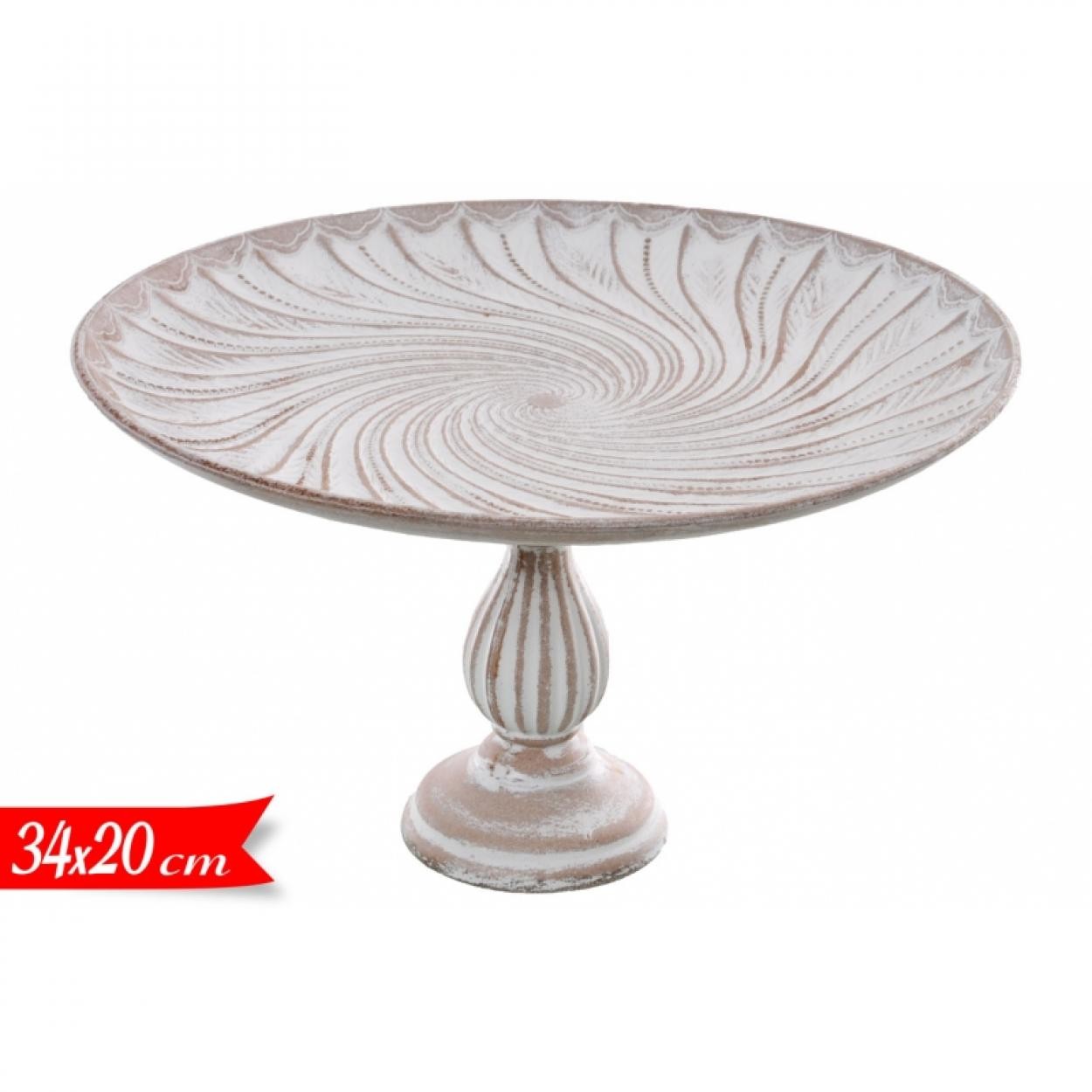 ALZATINA BIANCA DECORATA CM35