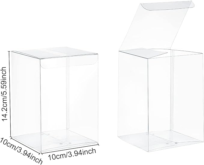 Scatola PVC trasparente per confezioni bomboniere 14x10 cm