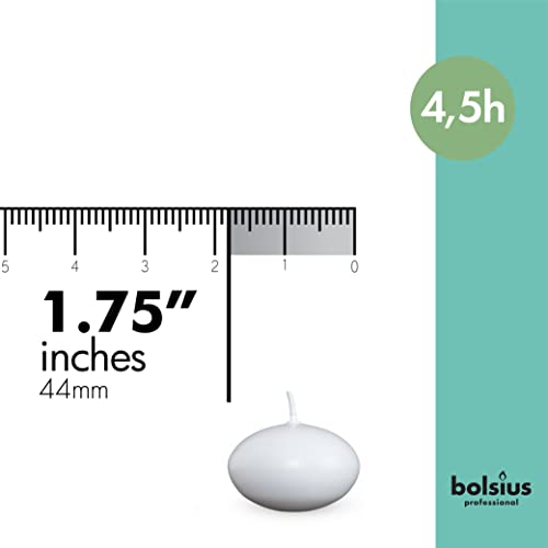 Bolsius Candele galleggianti Decorative, Cera, Bianco, 4.5cm w X 3cm h, 20 unità