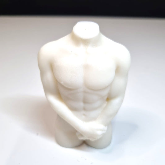 Candela busto uomo, profumata in cera di soia Body Shame