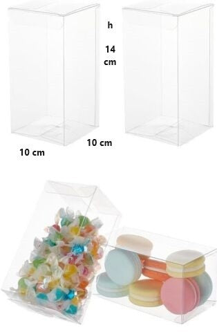 Scatole in pvc trasparente per confetti bomboniere comunione matrimonio