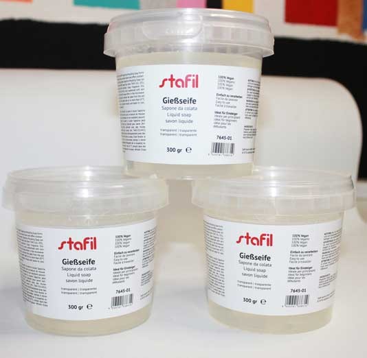 Sapone da colata per sapone in stampi handmade Stafil trasparente ecologico 300 gr.