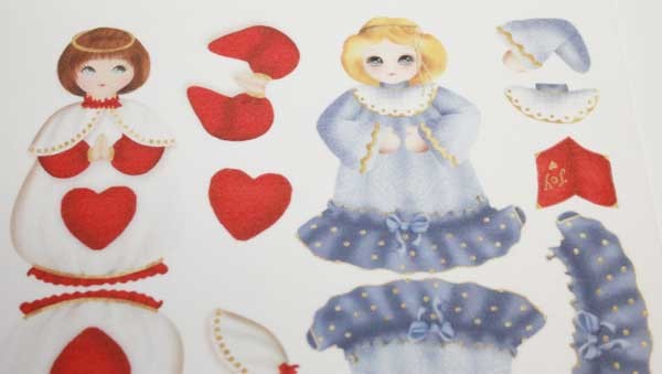 Gomma Eva Natale con Stampe Natalizie Angeli 20x30 cm 2 pz