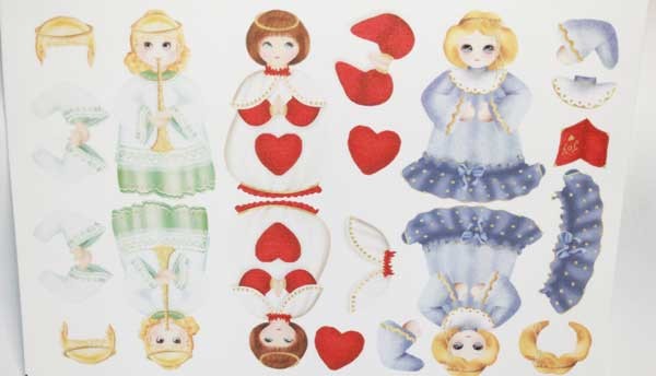 Gomma Eva Natale con Stampe Natalizie Angeli 20x30 cm 2 pz