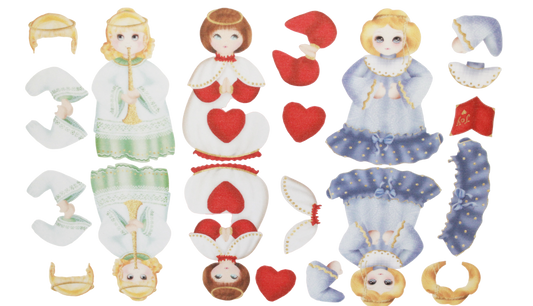 Gomma Eva Natale con Stampe Natalizie Angeli 20x30 cm 2 pz