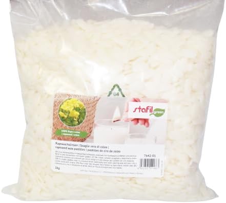Stafil Cera di Colza vegetale in Scaglie per Creare Candele Artigianali 1 kg