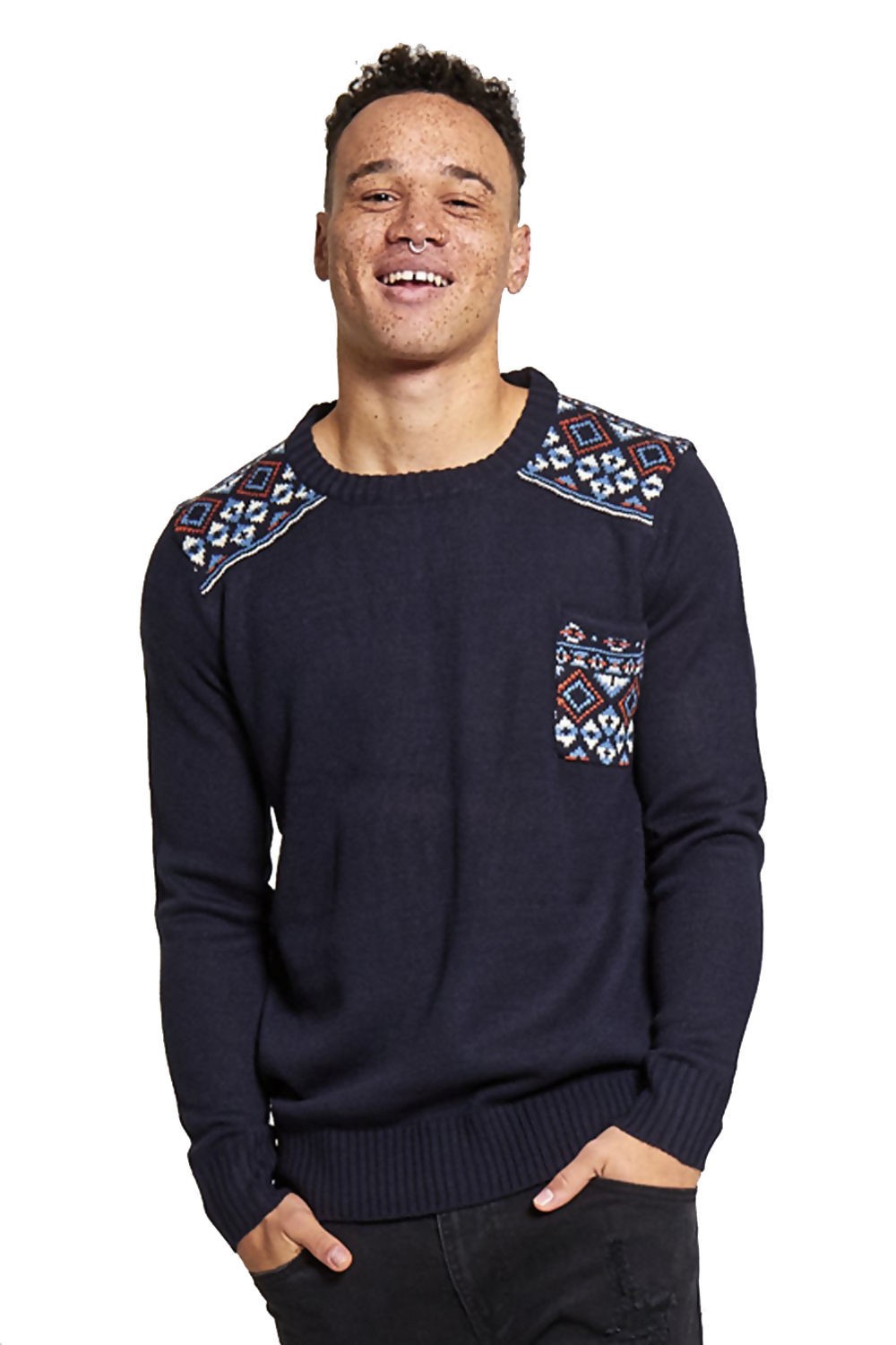 Maglione natalizio da uomo maglia girocollo per regalo di natale norvegese S M L