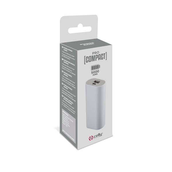 POWER BANK CELLY PCPB5000WH 5000MAH WHITE