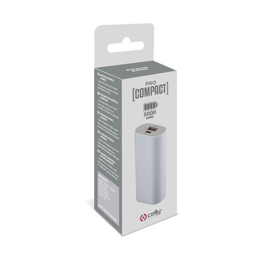POWER BANK CELLY PCPB5000WH 5000MAH WHITE