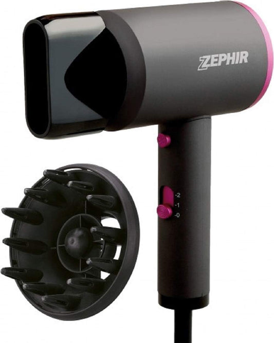 ASCIUGACAPELLI COMPACT 2000W ZEPHIR CON DIFFUSORE ZHB2000