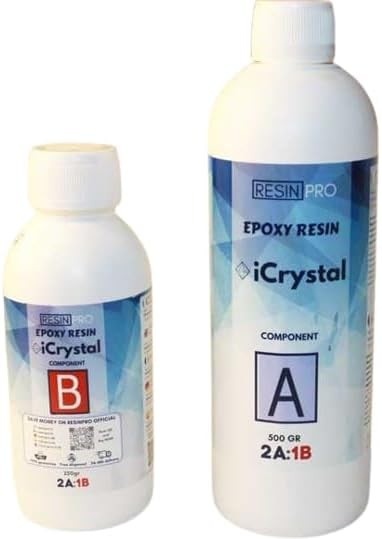 Kit per Portachiavi in Resina + Resina iCrystal – Resina epossidica Trasparente Effetto Cristallo + 2 stampi Resina +Glitter