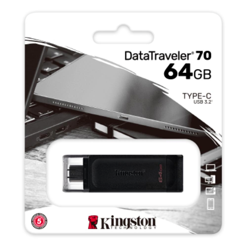 Pen drive 64 gb TYPE C chiavetta memoria Kingston DataTraveler DT70 USB 3.2 Gen 1