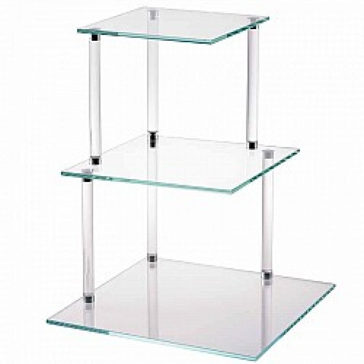 PIATTO QUADRATO 3 PIANI 30X30X38 H30/38 11202