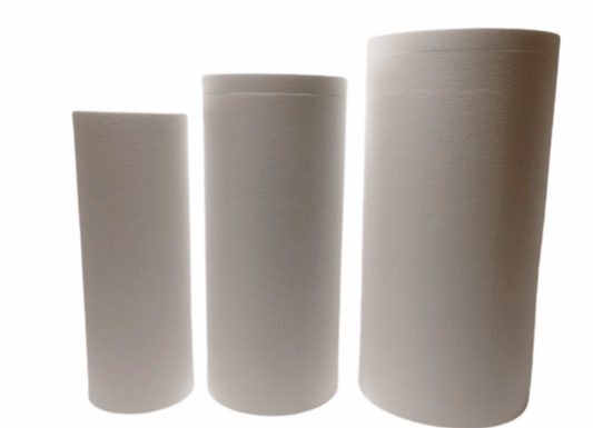 SET 3 ALZATE MATRIOSCA GREZZE TONDE O QUADRATE H90XØ40 H80XØ30 H70XØ25