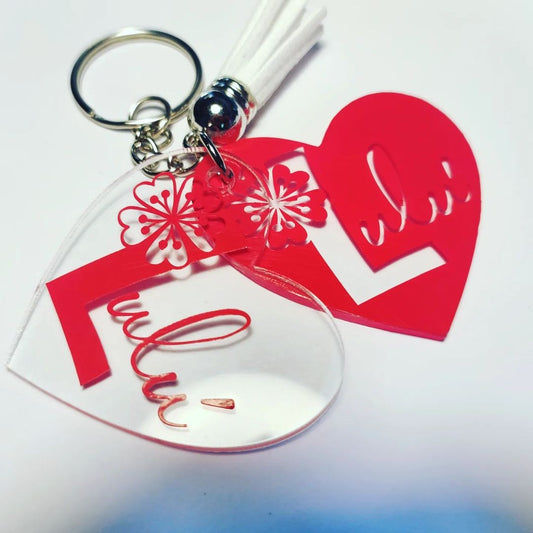 Portachiavi doppio in pvc personalizzato con grafica