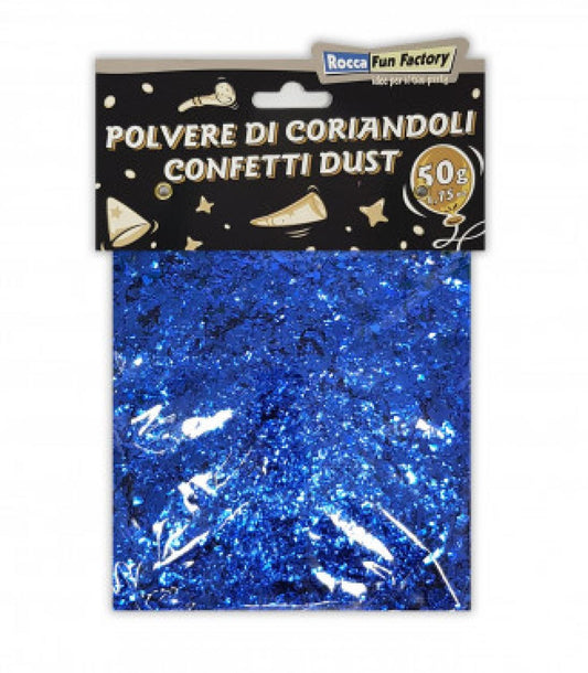 POLVERE DI CORIANDOLI BLU 50 GRAMMI