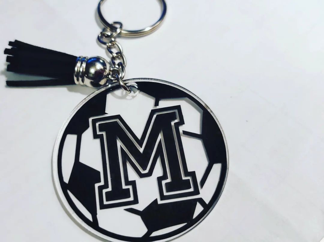Portachiavi in pvc personalizzato con iniziale
