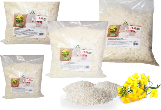 Stafil Cera di Colza vegetale in Scaglie per Creare Candele Artigianali 1 kg