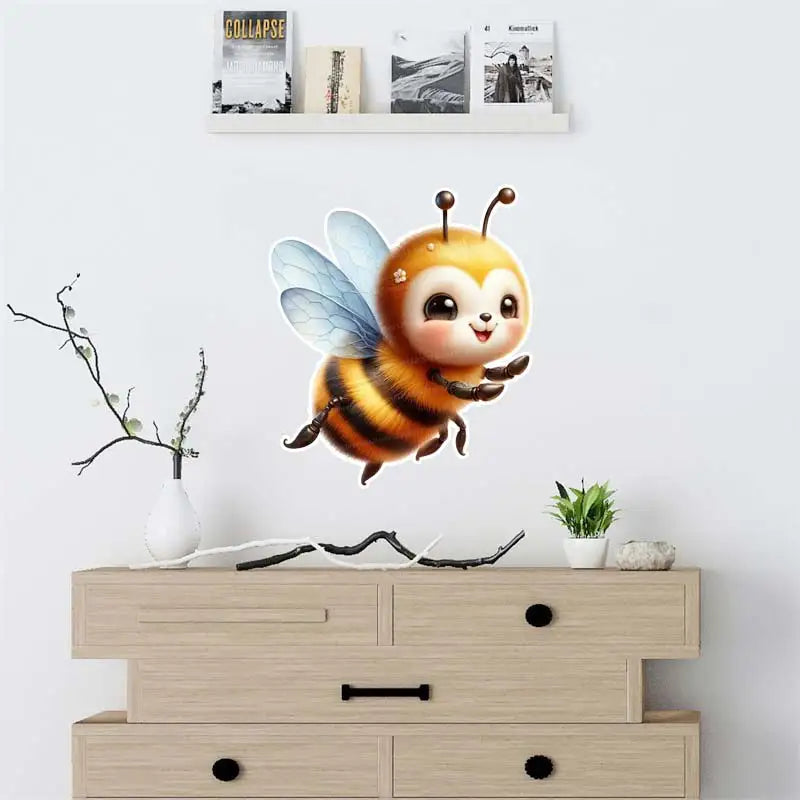 Adesivi Murali Ape Neonati Camera da Letto Stanza Bambini Decorazione Sfondo Murale Animali Decorazioni Casa Carta da Parati Autoadesiva S116