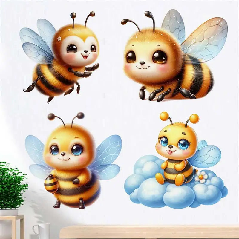 Adesivi Murali Ape Neonati Camera da Letto Stanza Bambini Decorazione Sfondo Murale Animali Decorazioni Casa Carta da Parati Autoadesiva S116
