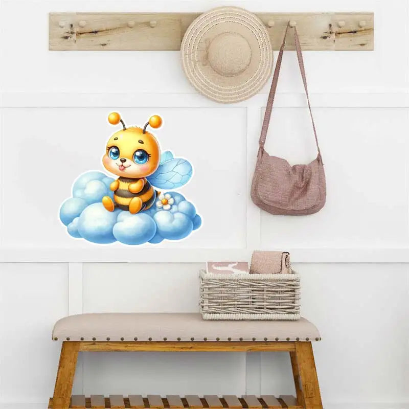 Adesivi Murali Ape Neonati Camera da Letto Stanza Bambini Decorazione Sfondo Murale Animali Decorazioni Casa Carta da Parati Autoadesiva S116