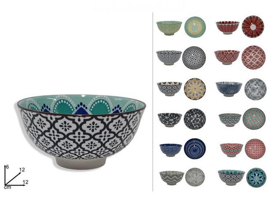 Ciotola Colazione - Ciotole Ceramica Set di 6 - Ciotola Cereali Colorate 300 ml - Scodelle per Zuppe | Gelato | Dessert | Snack | Riso | Aperitivo | 12cm di Diametro