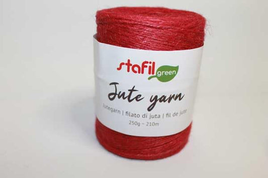 Filato di Juta 2 mm rosso Yutegarn fil de jute