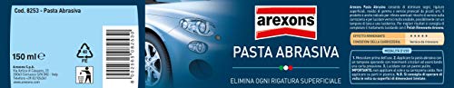 AREXONS PASTA ABRASIVA 150 ml Pasta abrasiva elimina graffi per manutenzione auto, pasta abrasiva lucidante, togli graffi auto, pasta abrasiva segni e rigature superficiali provocate da piccoli urti