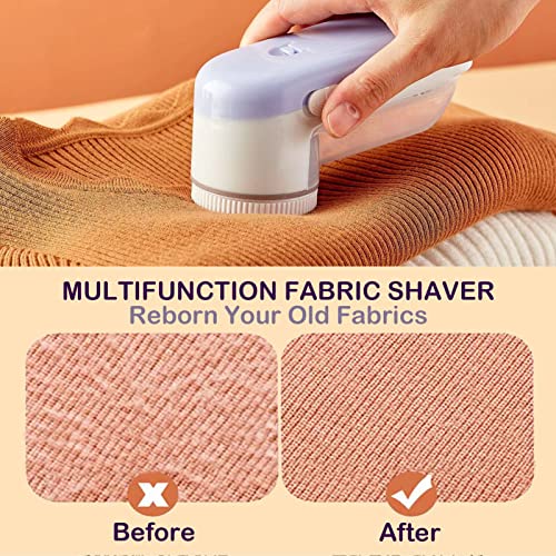 Levapelucchi Elettrico, Levapelucchi Ricaricabile con Lama in Acciaio Inox, Potente ed Efficace Elimina Pelucchi, Pillole per Abiti e Tessuti, Doppia Protezione