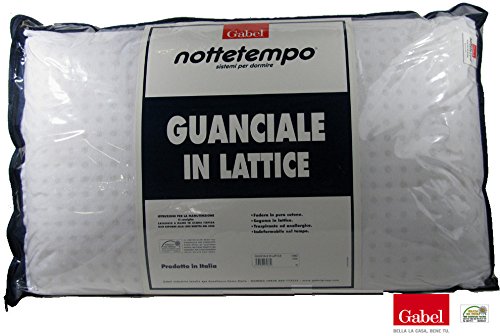 Gabel Nottetempo Guanciale in Lattice, Cotone, Bianco, 80 x 50 cm