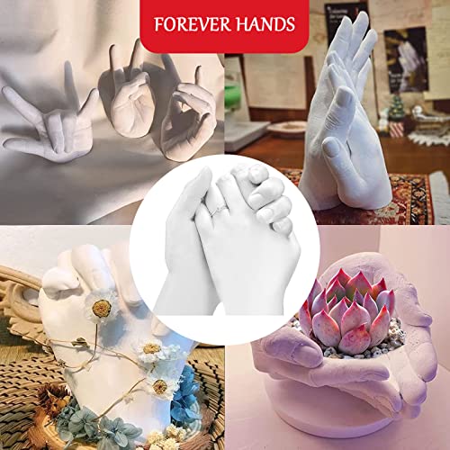 McNory Kit Calco Mani Famiglia 3D Set Completo di Gesso e Alginato per Scultura e Stampi per Impronte di Adulti e Bambini, Kit Calco Mani per stampi Mani Coppia e Famiglie, Regalo Idea per Lui e Lei