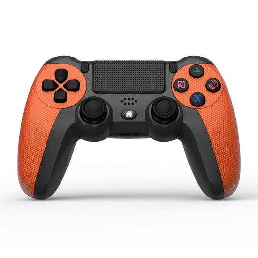NK Wireless Controller PS4 / PS3 / PC/Mobile - Controller wireless con Dualshock, Vibrazione, Rilevamento a 6 assi, luce LED, pannello tattile, jack per cuffie, cavo di ricarica - Arancione