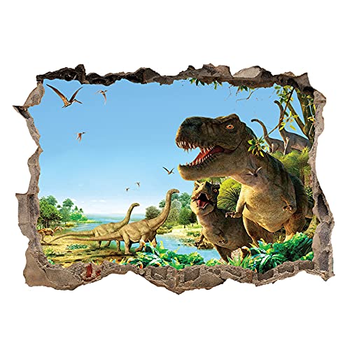 Adesivi Murali Dinosauri 3D,Adesivi Murali Dinosauri Cameretta,Adesivi Murali Dinosauro Bambini,Adesivi Murali Dinosauro,Wall Stickers 3D,Adesivi 3D Parete Muro Bambini,3D Stickers Murali