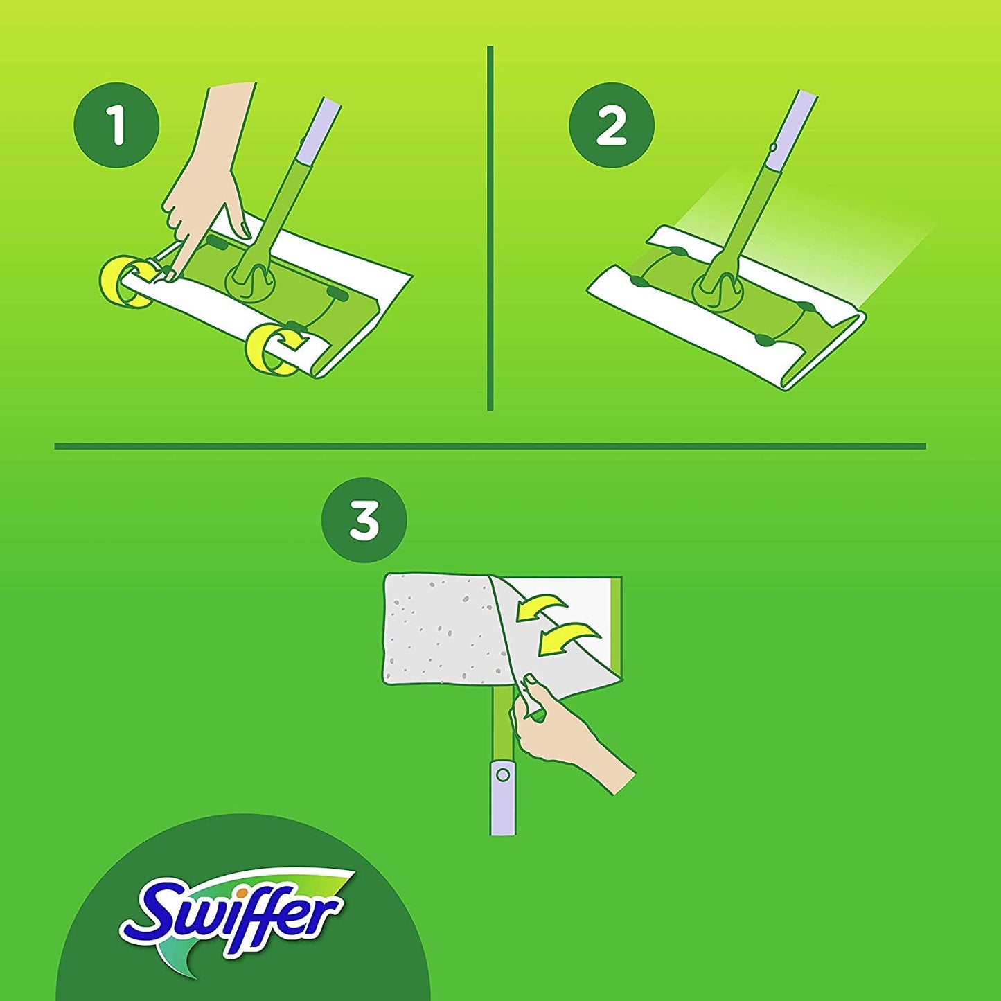 Swiffer Panni Catturapolvere, 240 Panni Microfibra Dry, Panni Cattura Polvere e Sporco, Ottimo per Tutti i Tipi di Pavimenti e per i Peli di Animali, Maxi Formato, Panni con 79% di Fibre Riciclate