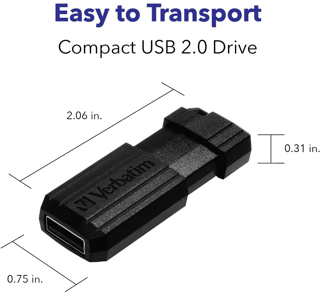 Verbatim 49064 Pendrive Unità USB PinStripe da 32 GB, Nera