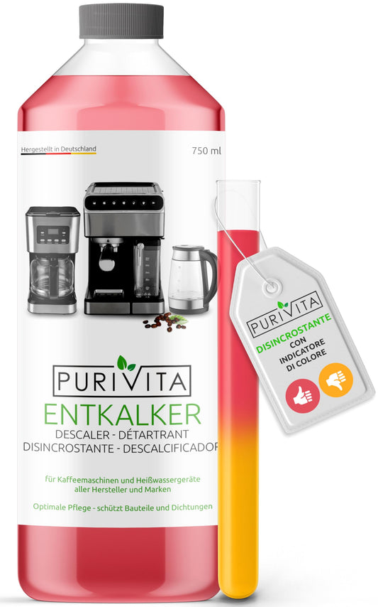 Purivita - Anticalcare liquido da 750 ml - Compatibile con tutti i produttori 1 flacone
