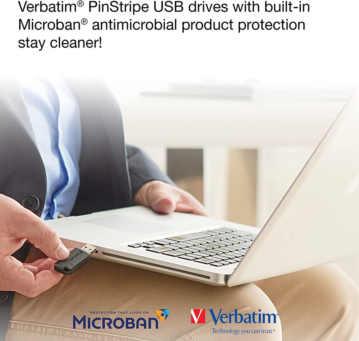 Verbatim 49064 Pendrive Unità USB PinStripe da 32 GB, Nera