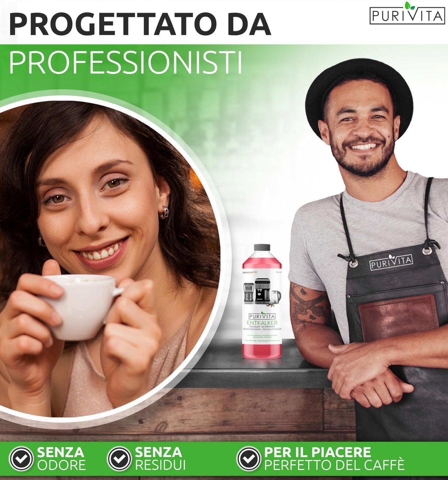 Purivita - Anticalcare liquido da 750 ml - Compatibile con tutti i produttori 1 flacone