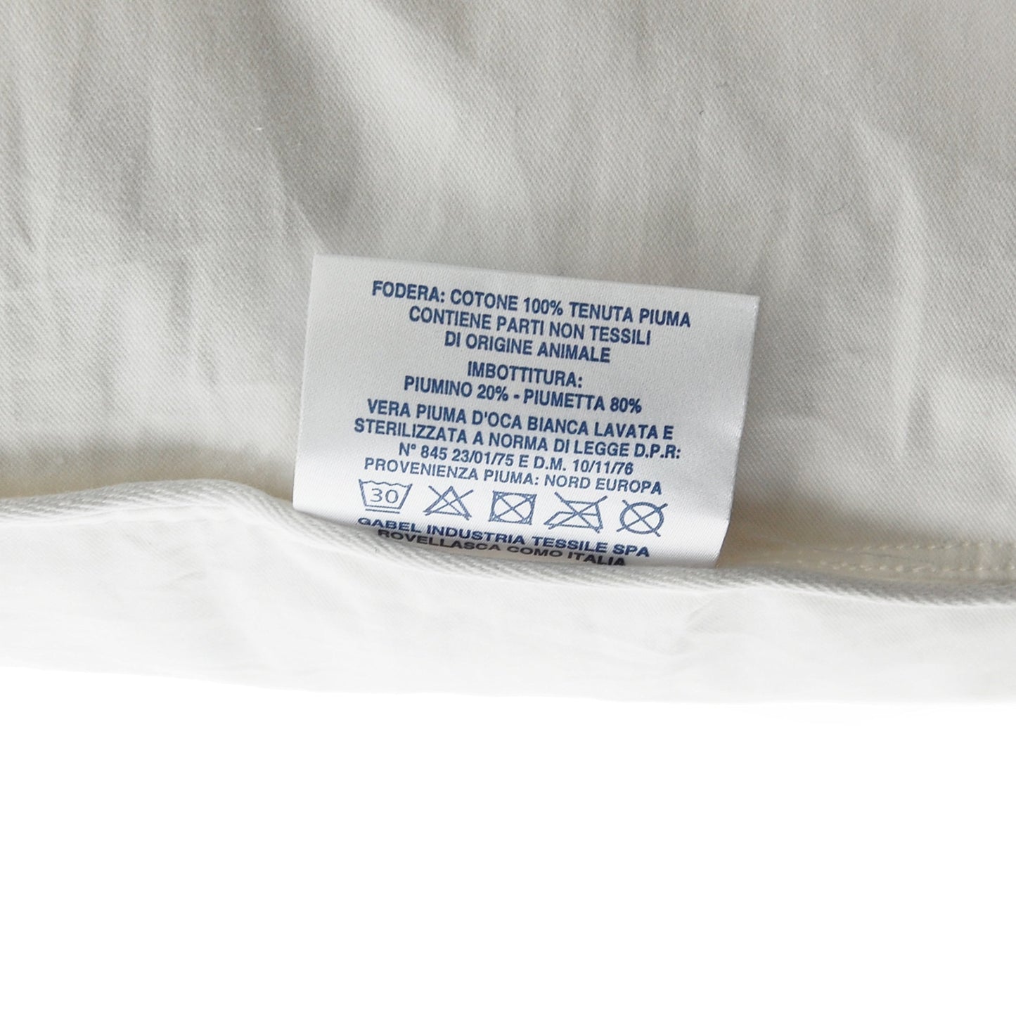 Gabel Nottetempo Guanciale, Cotone-Piuma Comfort, Bianco, 80 x 50 x 14 cm